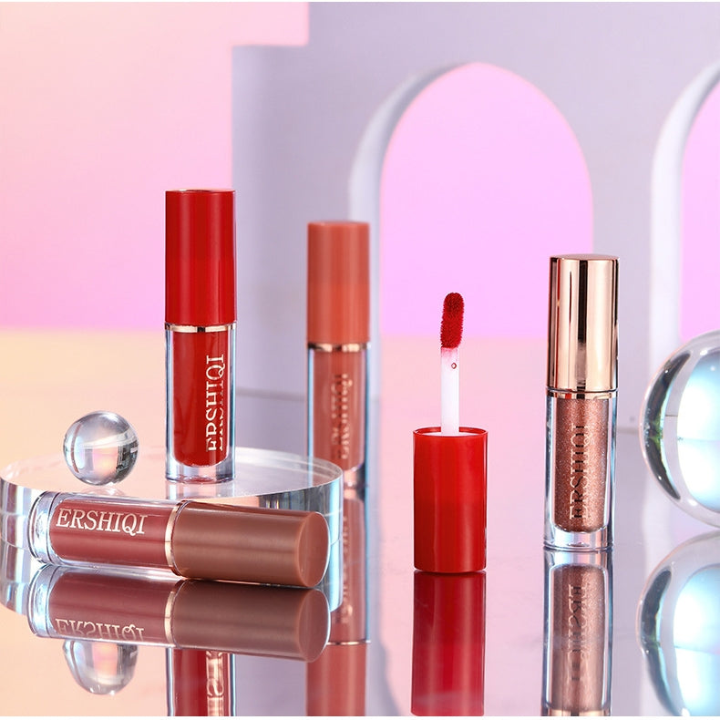 Caja de Regalo de 12 pcs de Lápiz Labial Mate Aterciopelado Hidratante